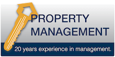 Property Management 20 years experience in management Banner with Button